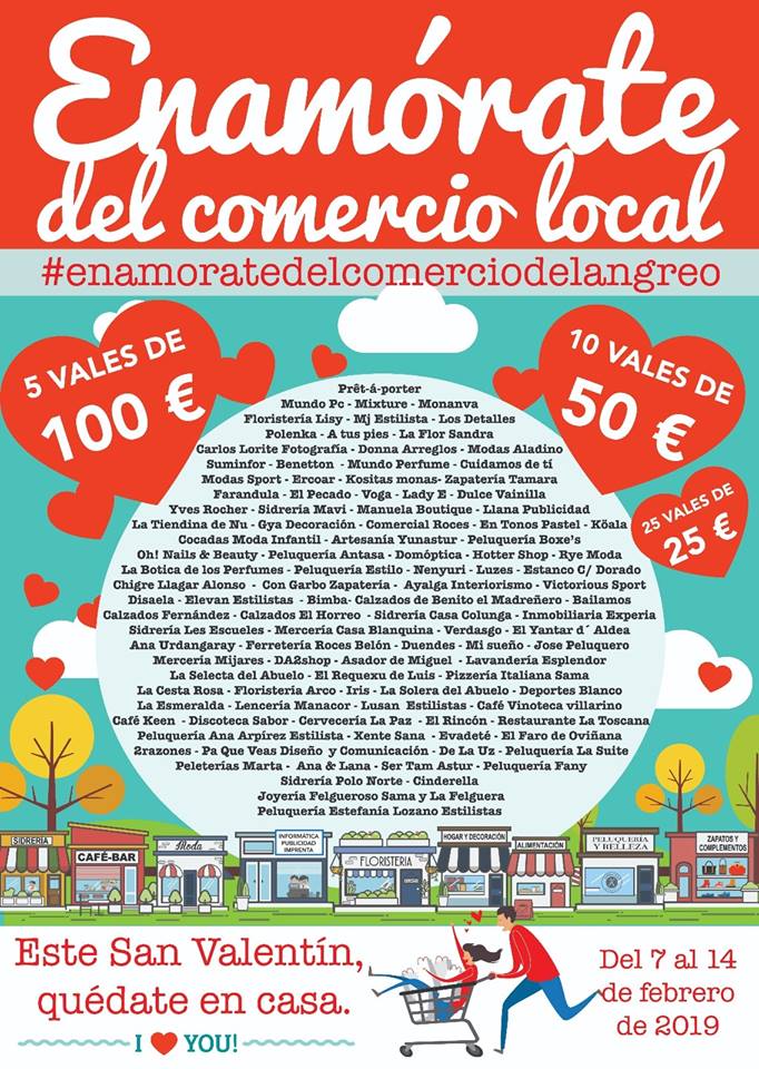 Sorteo de 1625&euro; iniciativa #enamoratedelcomerdiodeLangreo